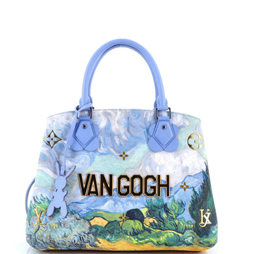 Louis Vuitton Montaigne Handbag Limited Edition Jeff Koons Van Gogh Print Canvas MM