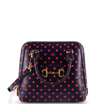 Gucci Horsebit 1955 Top Handle Bag Printed Leather Small