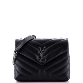 Saint Laurent Loulou Shoulder Bag Matelasse Chevron Leather Small
