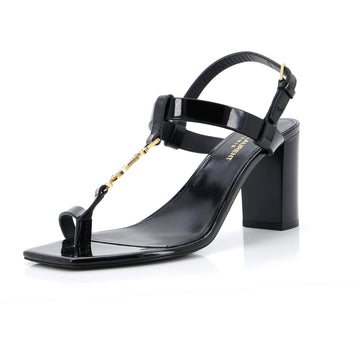 Saint Laurent Women's Cassandra Heeled Sandals Patent 75