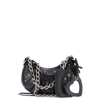 Balenciaga Le Cagole Giant Studs Shoulder Bag Leather XS
