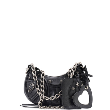 Balenciaga Le Cagole Giant Studs Shoulder Bag Leather XS