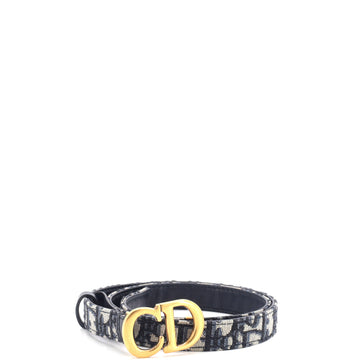 Christian Dior Saddle Belt Oblique Canvas Thin