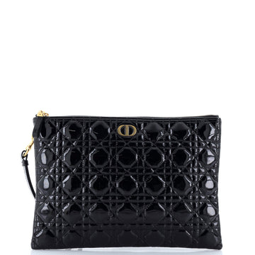 Christian Dior Caro Daily Pouch Cannage Quilt Patent Large