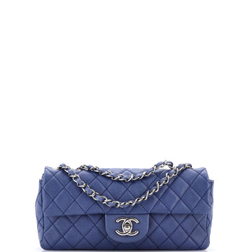 Chanel Classic Single Flap Bag Quilted Caviar East West