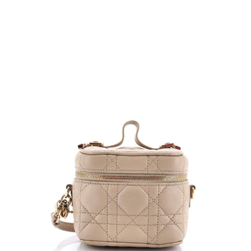 Christian Dior Lady Dior Vanity Case Cannage Quilt Lambskin Micro