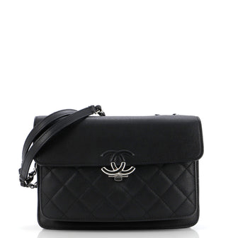 Chanel CC Box Flap Bag Quilted Calfskin Small