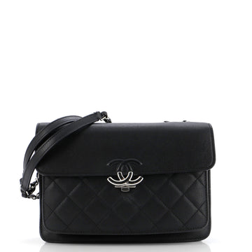 Chanel CC Box Flap Bag Quilted Calfskin Small