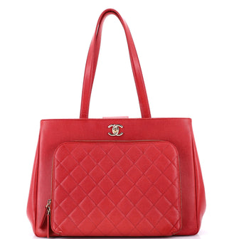 Chanel Business Affinity Tote Quilted Caviar Large