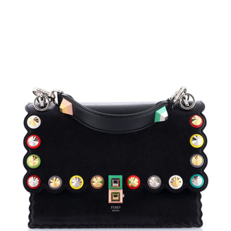 Fendi Kan I Bag Studded Leather Medium