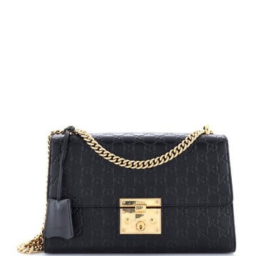 Gucci Padlock Shoulder Bag Guccissima Leather Medium