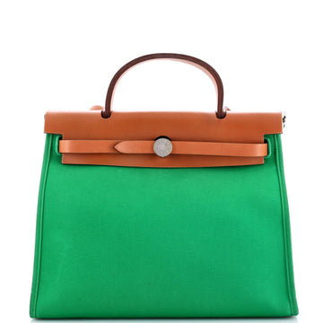 Hermes Herbag Zip Leather and Toile 31