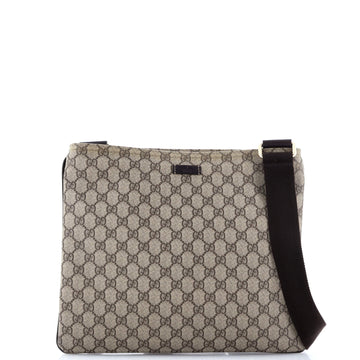Gucci Zip Top Messenger Bag GG Coated Canvas Large