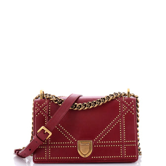 Christian Dior Diorama Flap Bag Studded Leather Small