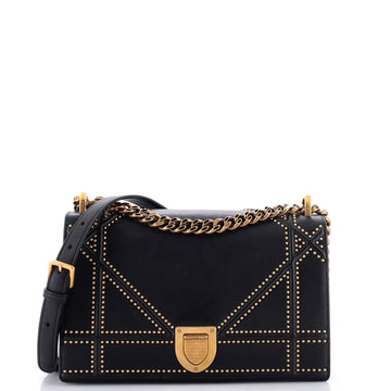 Christian Dior Diorama Flap Bag Studded Leather Medium