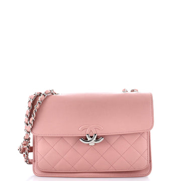 Chanel CC Box Flap Bag Quilted Calfskin Small