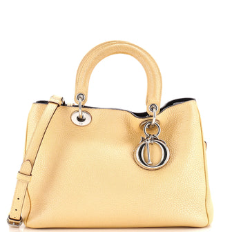 Christian Dior Diorissimo Tote Pebbled Leather Medium