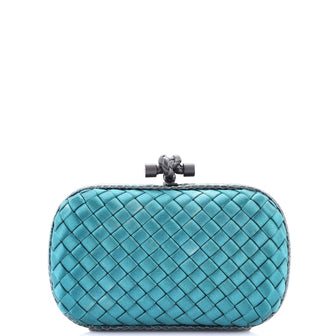 Bottega Veneta Box Knot Clutch Intrecciato Satin Small