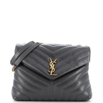 Saint Laurent Loulou Shoulder Bag Matelasse Chevron Leather Medium