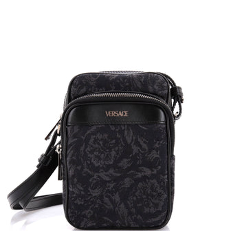 Versace Athena Crossbody Bag Barocco Jacquard with Leather Small
