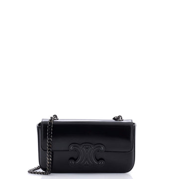 Celine Triomphe Chain Shoulder Bag Leather Small