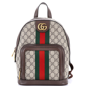 Gucci Ophidia Backpack GG Coated Canvas and Leather Small