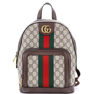 Gucci Ophidia Backpack GG Coated Canvas and Leather Small