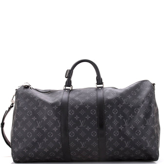 Louis Vuitton Keepall Bandouliere Bag Monogram Eclipse Canvas 55