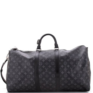Louis Vuitton Keepall Bandouliere Bag Monogram Eclipse Canvas 55