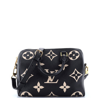Louis Vuitton Speedy Bandouliere Bag Bicolor Monogram Empreinte Giant 25