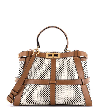 Fendi Peekaboo Bag Cage Perforated Leather Medium