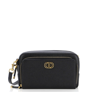 Christian Dior Caro Double Pouch Crossbody Bag Leather