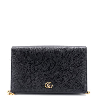 Gucci Petite GG Marmont Chain Wallet Leather Mini