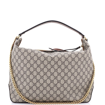 Gucci Chain Hobo GG Coated Canvas Large