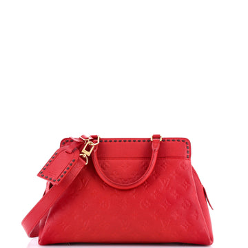 Louis Vuitton Vosges Handbag Whipstitch Monogram Empreinte Leather MM