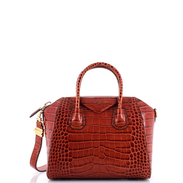 Givenchy Antigona Bag Crocodile Embossed Leather Small