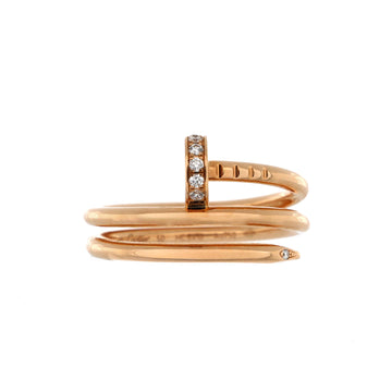 Cartier Juste un Clou Double Ring 18K Rose Gold and Diamonds Small