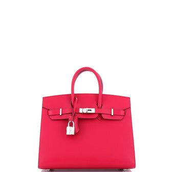 Hermes Birkin Sellier Bag Pink Madame with Palladium Hardware 25