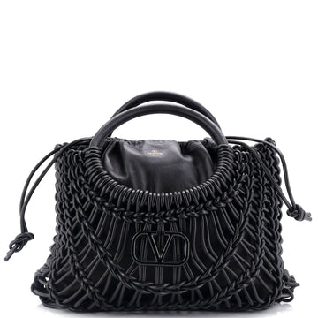 Valentino Garavani Allknots Shopper Tote Woven Leather Large