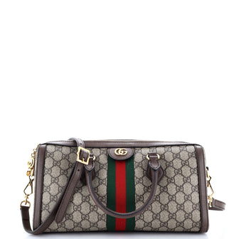 Gucci Ophidia Boston Bag GG Coated Canvas Medium