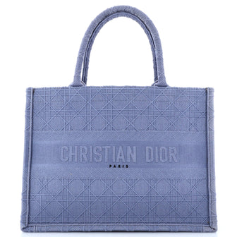 Christian Dior Book Tote Cannage Embroidered Canvas Medium