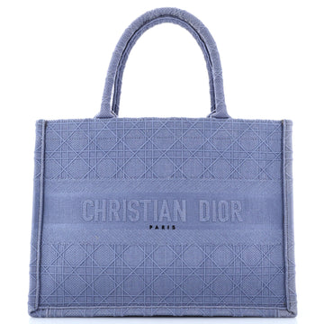 Christian Dior Book Tote Cannage Embroidered Canvas Medium