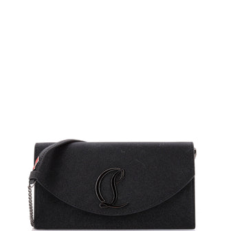 Christian Louboutin Loubi54 Chain Clutch Glitter Leather