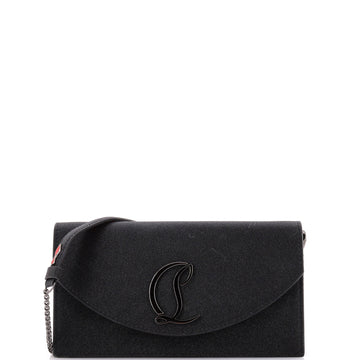 Christian Louboutin Loubi54 Chain Clutch Glitter Leather
