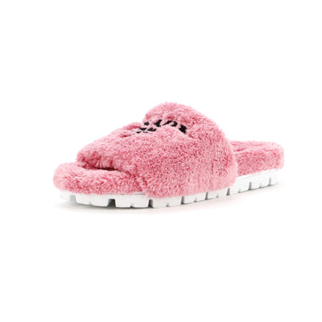 Prada Women's Logo Slide Sandals Terry Cloth