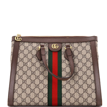 Gucci Ophidia Top Handle Tote GG Coated Canvas Medium