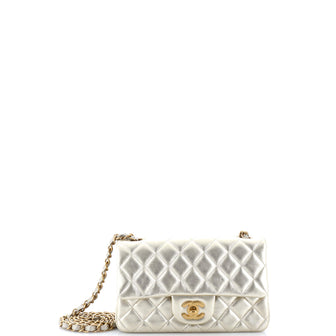 Chanel Classic Single Flap Bag Quilted Metallic Lambskin Mini