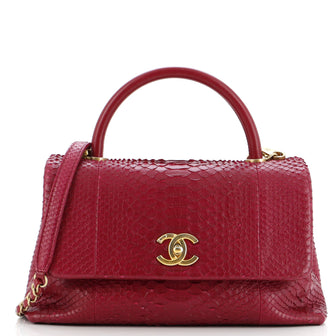 Chanel Coco Top Handle Bag Python Medium