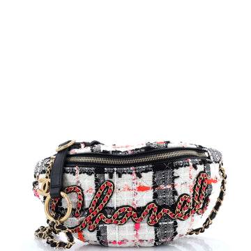 Chanel Chain Signe Waist Bag Tweed