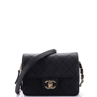 Chanel Like a Wallet Flap Bag Quilted Caviar Mini